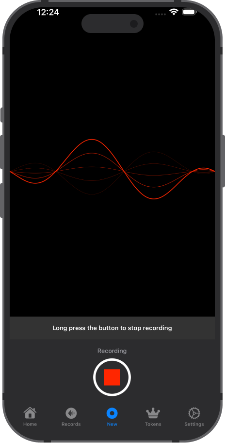 Record view in Voicerly app